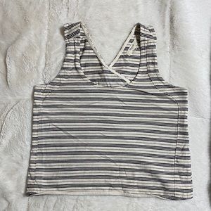 Madewell Striped Cross-back Crop Tank